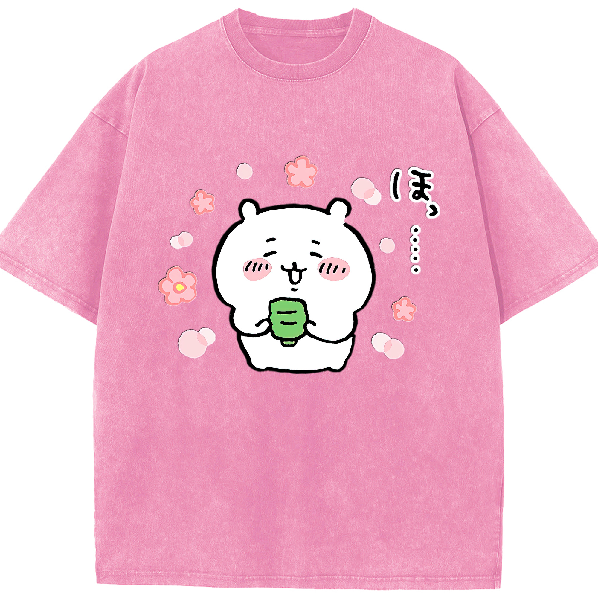 （画像用） ちいかわ ちいかわ Chii-kawa chiikawa 綿100% ヴィンテージ風 半袖Tシャツ（フロントプリント）
